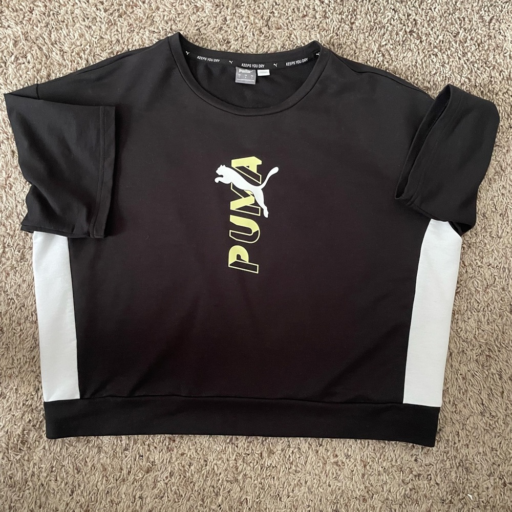Puma Black and White Puma T-Shirt
